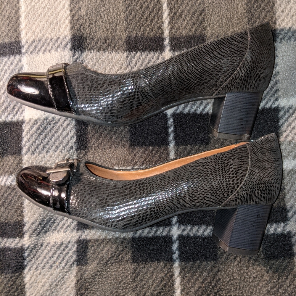 Flexi Black Heels Size 5 /1/2